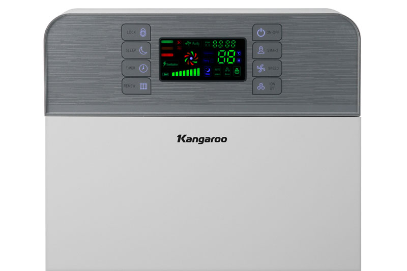 Bảng điều khiển cảm ứng nhạy bén kèm màn hình hiển thị sắc nét - Máy lọc không khí Kangaroo KG30AP1